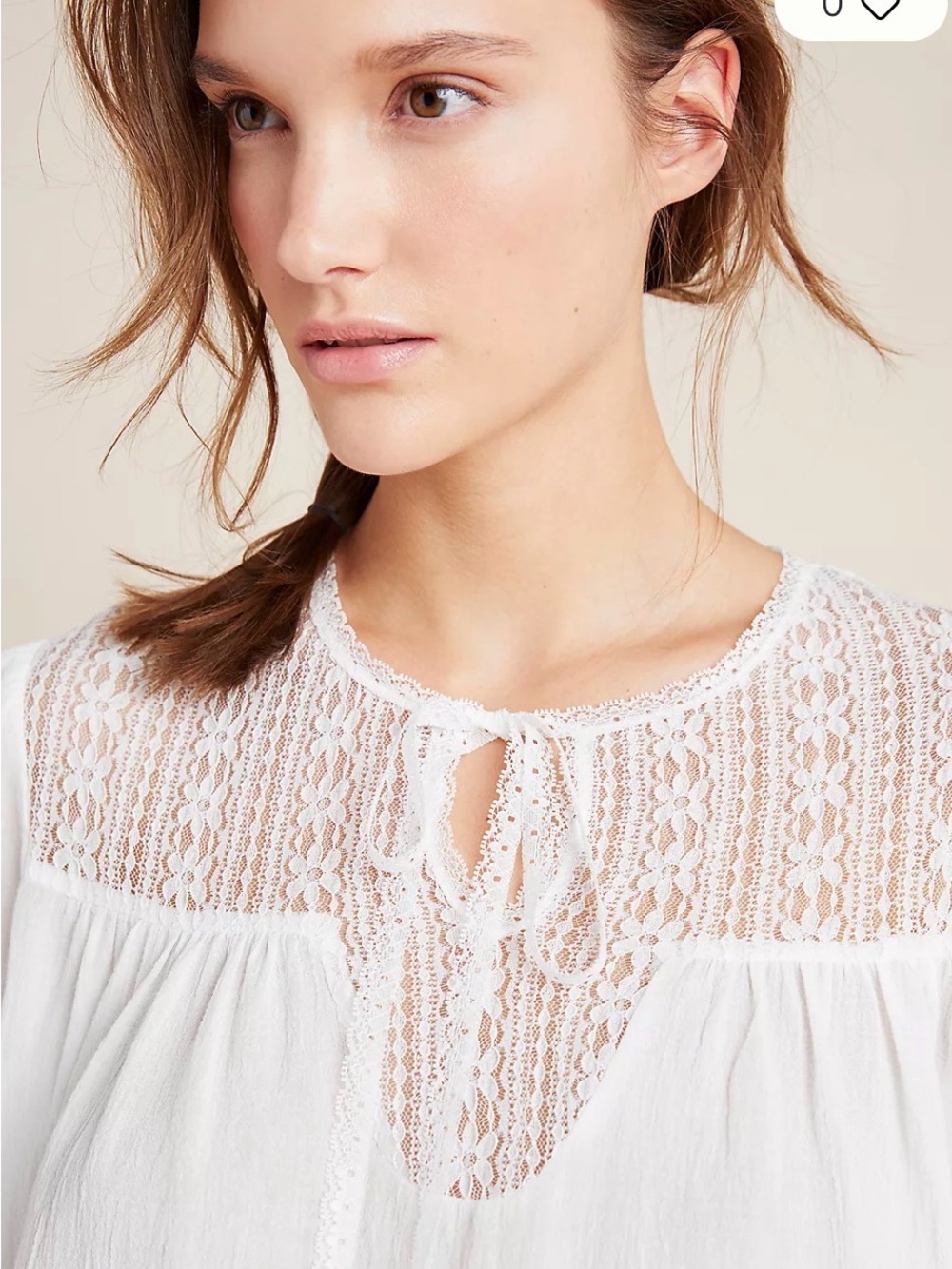 Eri + Ali Anthropologie Mollie Lace Blouse NWOT